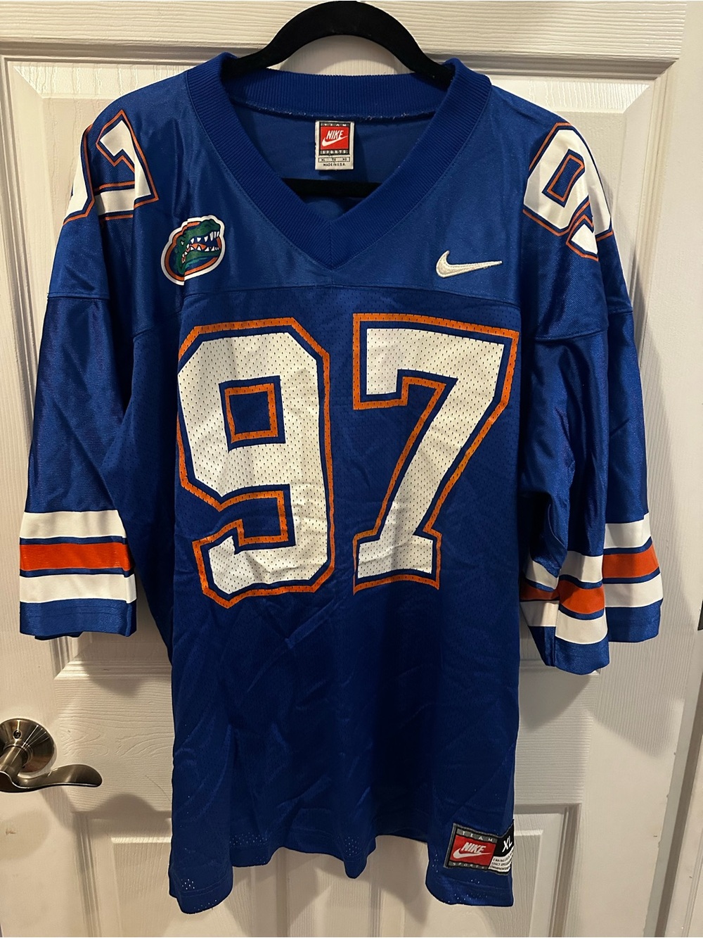 Vintage Nike Team Sports Florida Gators #97 Football Jersey Made USA Mens XL